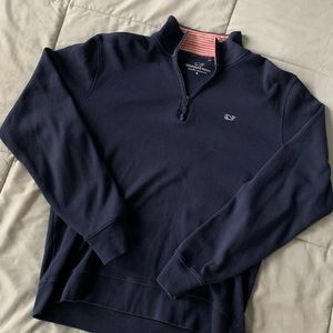 Navy Vineyard Vines Quarter Zip 1/4 Crewneck Small